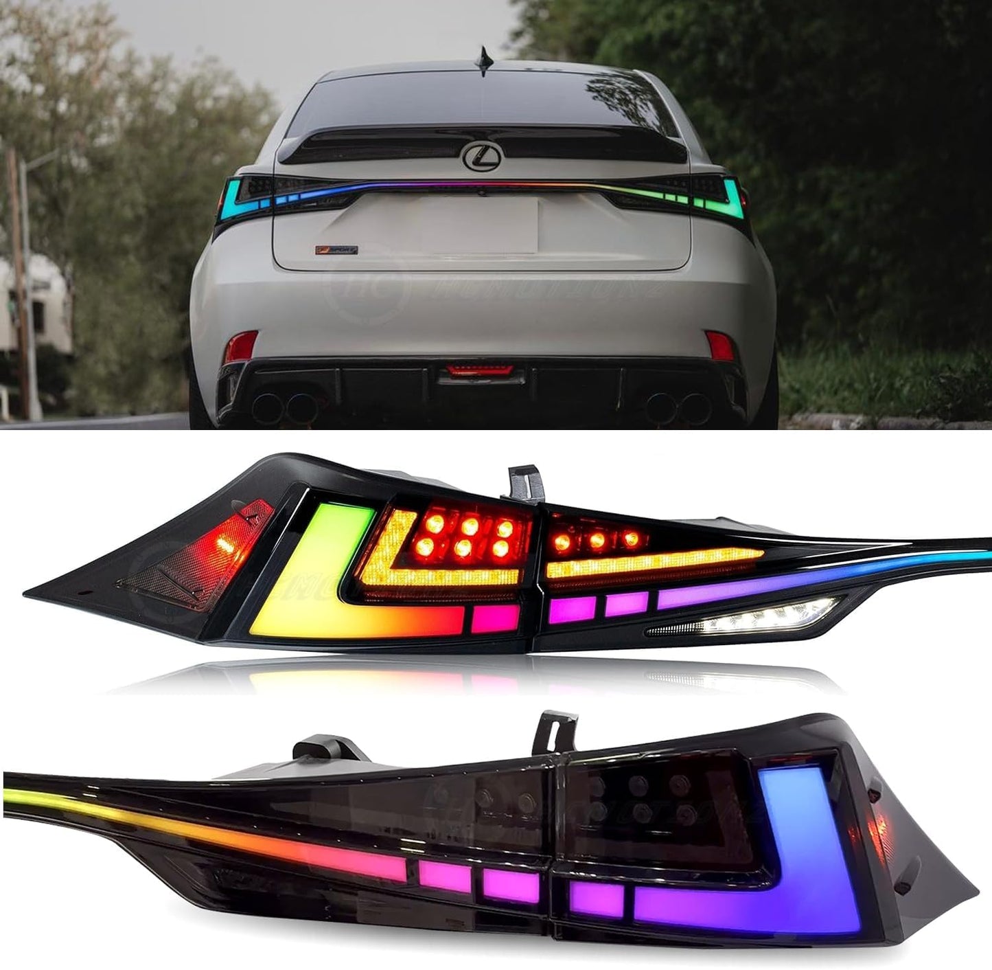 LED Taillights with Tailgate Light for Lexus IS250 IS350