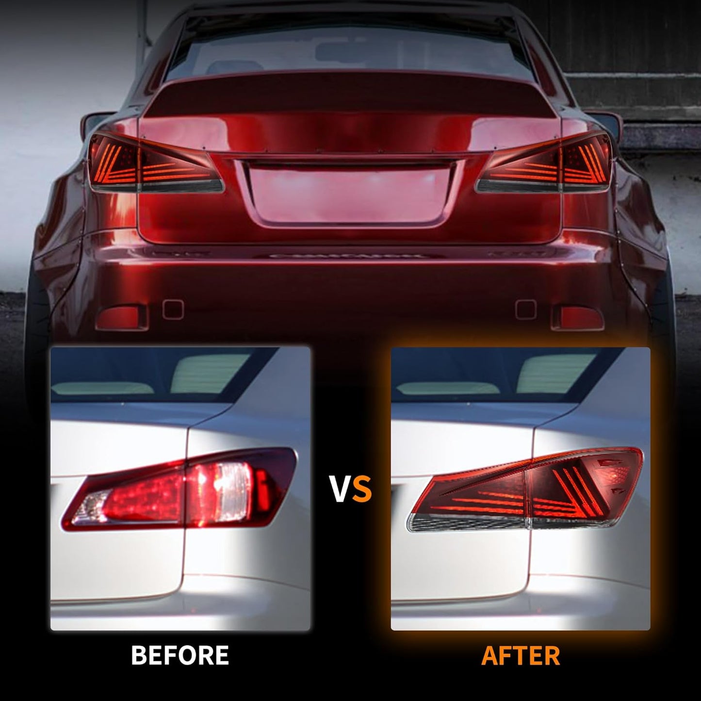 LED Taillights for Lexus IS250 IS350 IS-F w/ Animation
