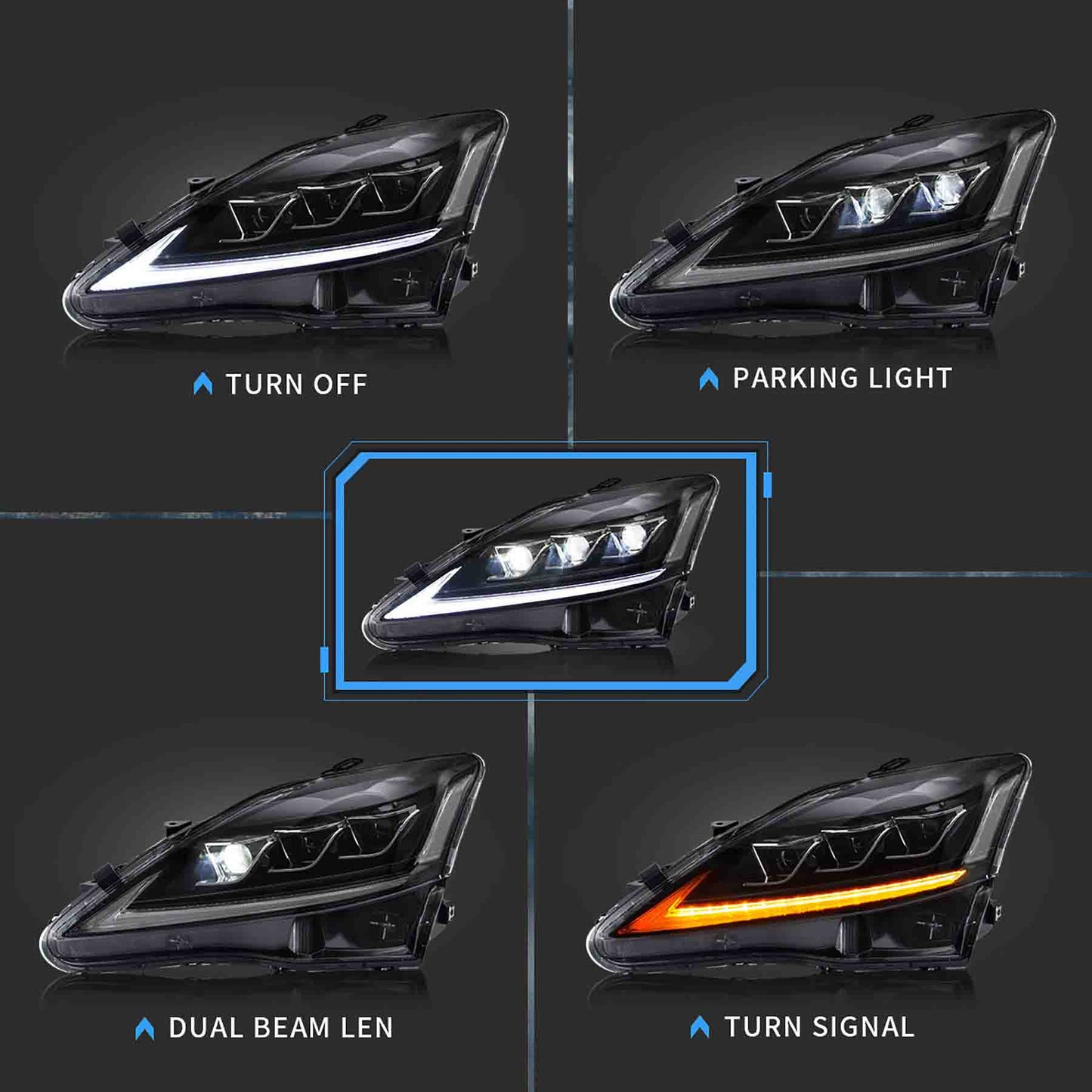LED Headlights for Lexus IS250 IS350 IS-F