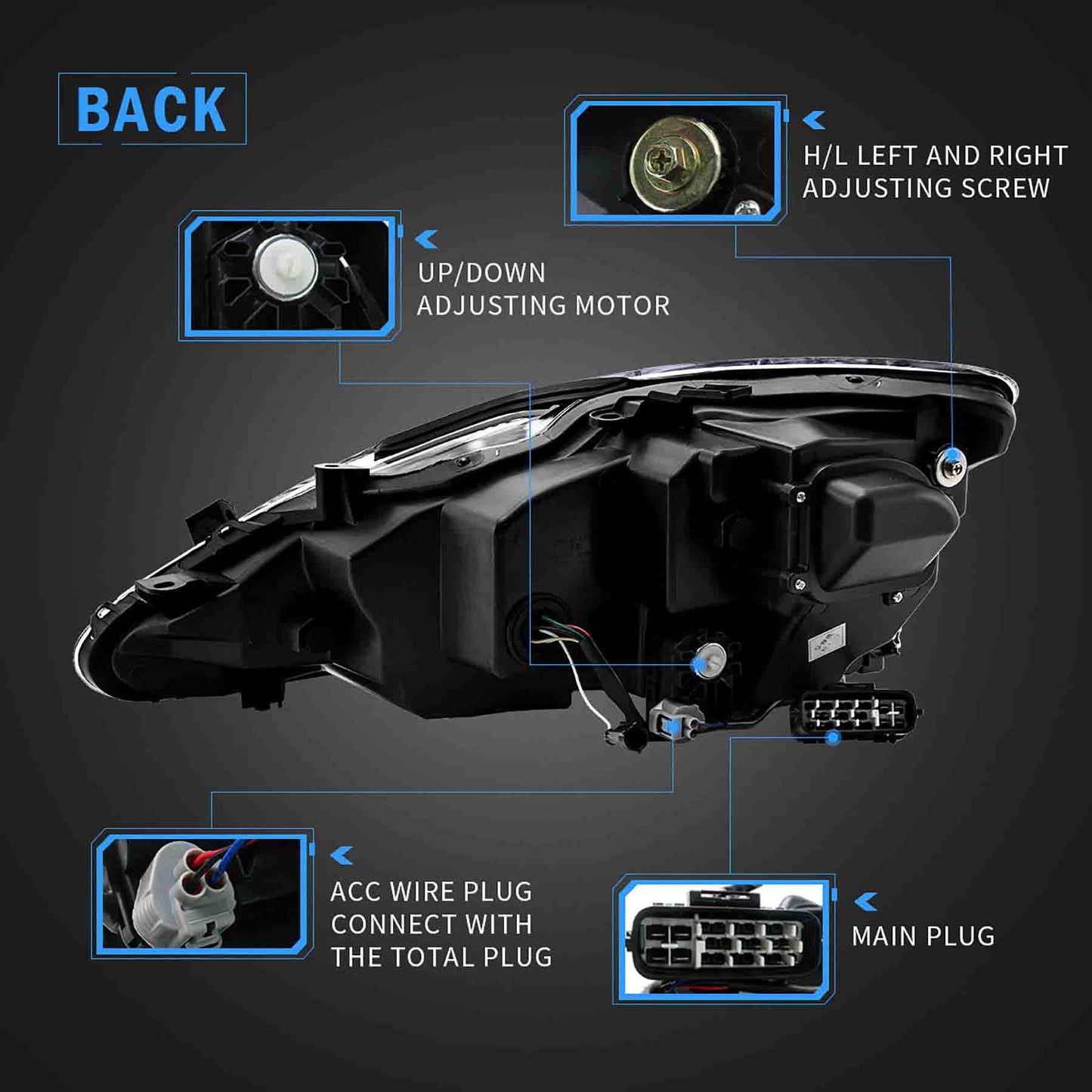 LED Headlights for Lexus IS250 IS350 IS-F