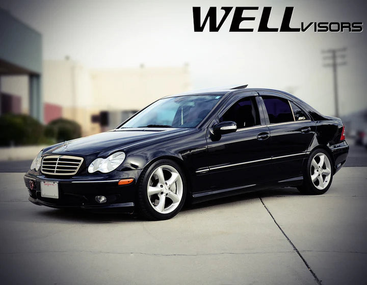 Wellvisors Mercedes Benz C-Class W203 (2001-2007) Premium Series Window Visors