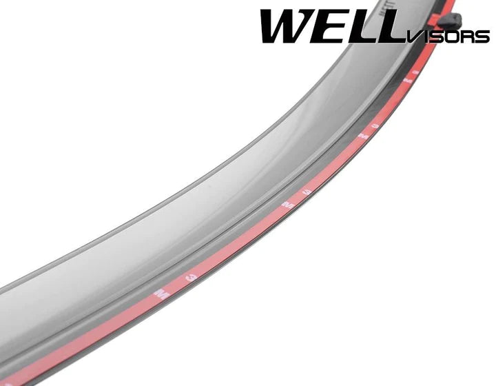 Wellvisors Mercedes Benz C-Class W205 (2015-2021) Window Visors with Chrome Trim