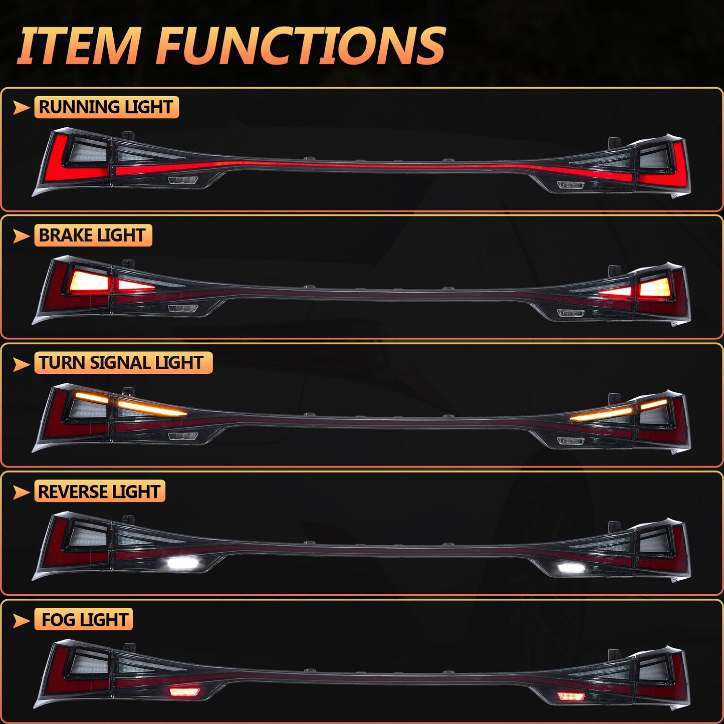 LED Taillights for 2014-2020 Lexus IS200t IS250 IS350