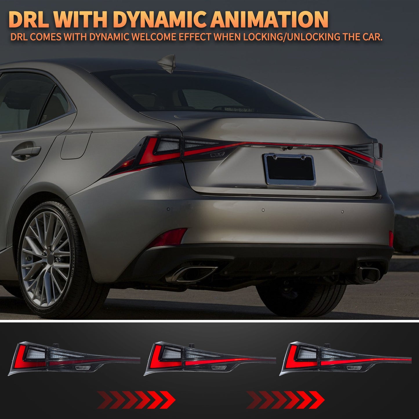 LED Taillights for 2014-2020 Lexus IS200t IS250 IS350