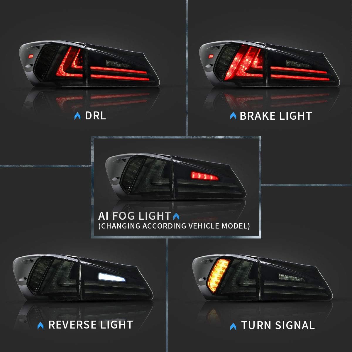 LED Taillights for Lexus IS250 IS350 IS-F