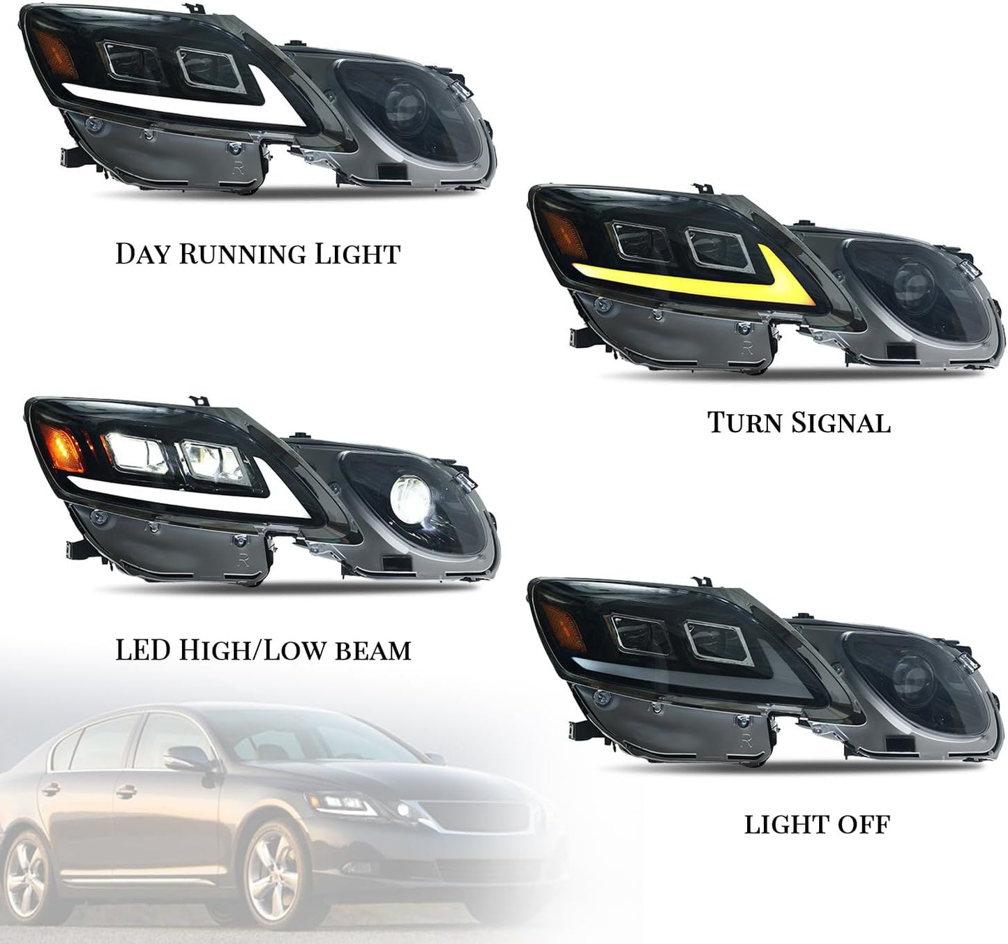 LED Headlights for Lexus GS350 GS430
