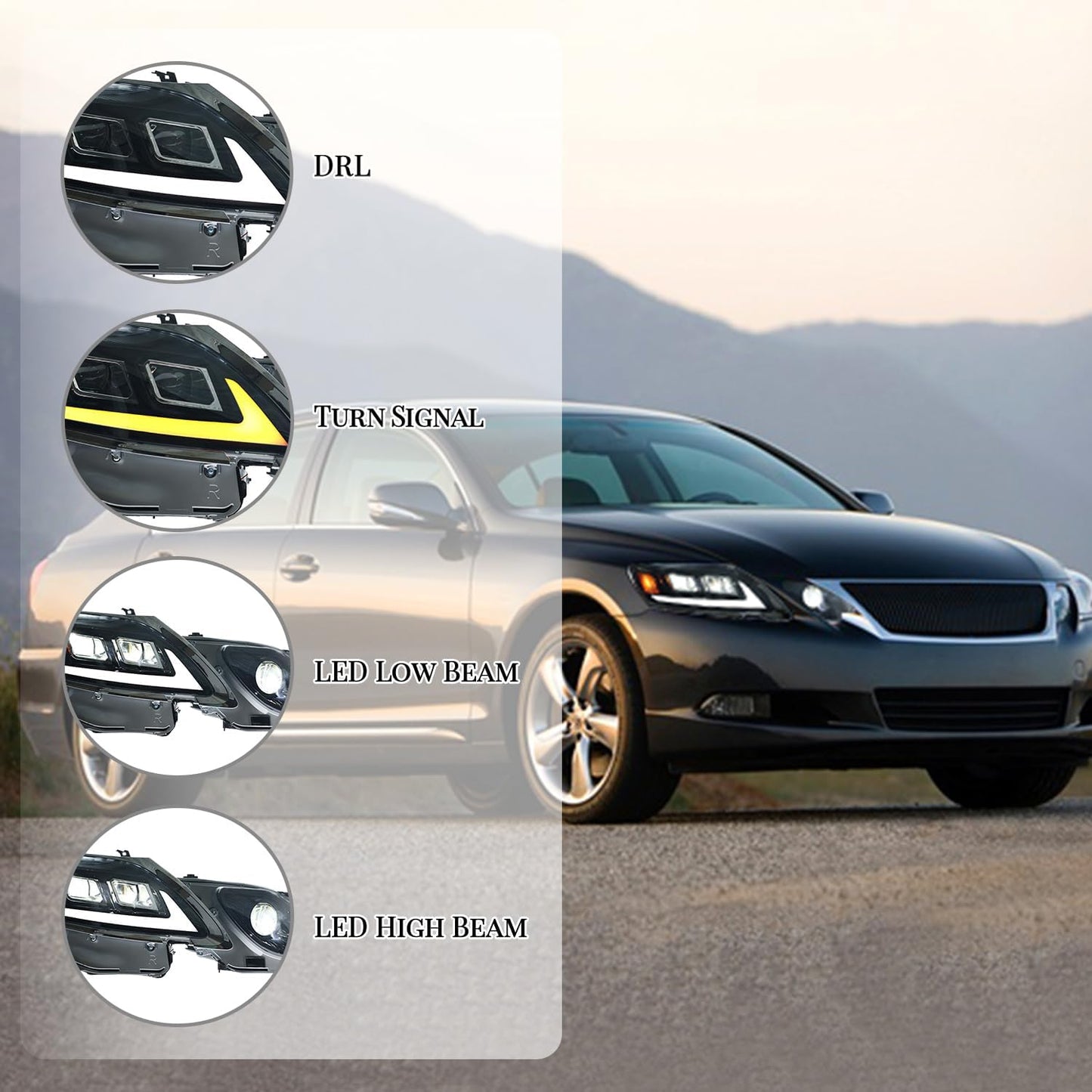 LED Headlights for Lexus GS350 GS430
