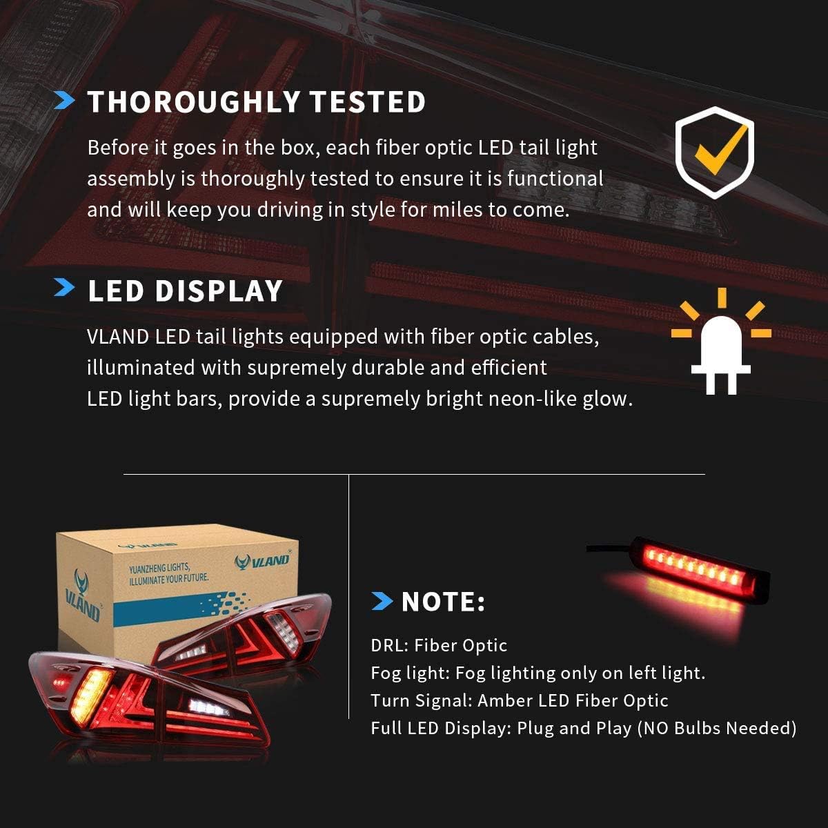 LED Taillights for Lexus IS250 IS350 IS-F